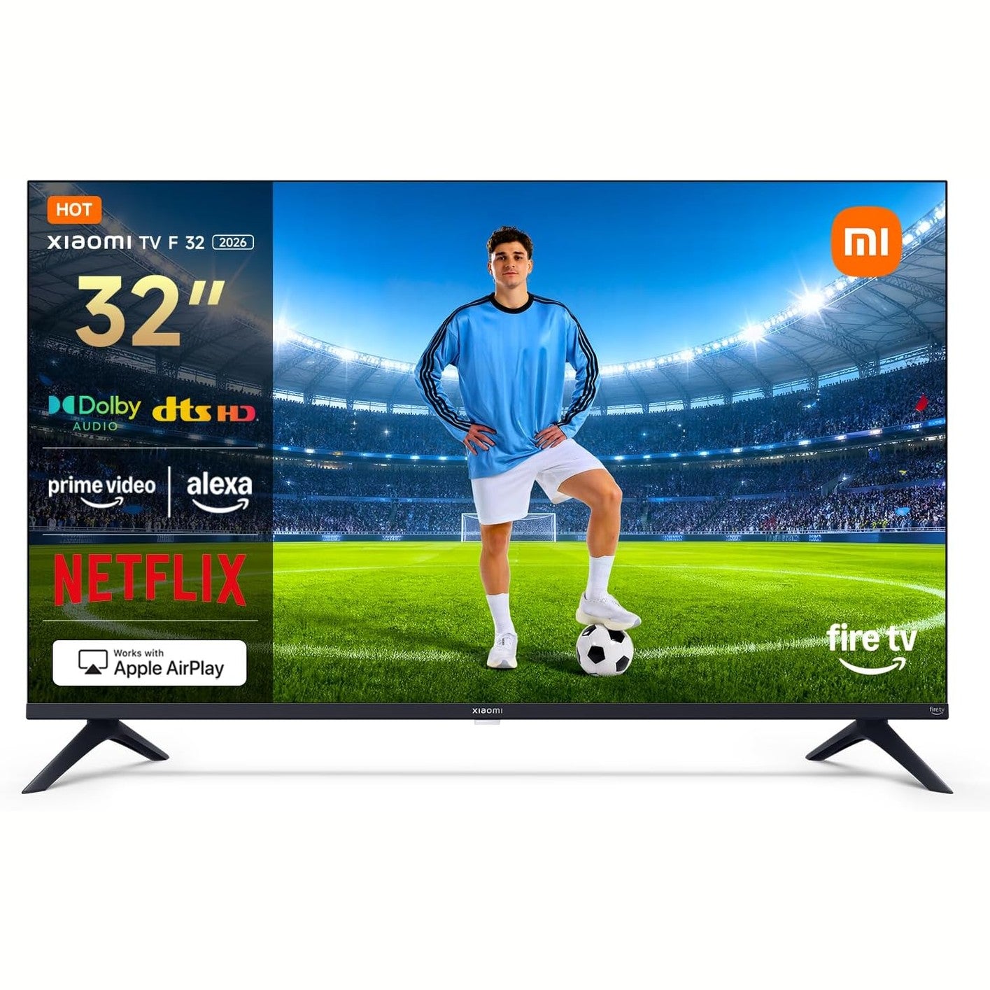267662 - XIAOMI TV F 32, 32 inç (81 cm), HD, Smart TV, Fire TV, Triple Tuner DVB-C/S/S2/T/T2, Dolby Audio, DTS Virtual:X, DTS-HD, kontroll zëri Alexa, kompatibël me Apple AirPlay