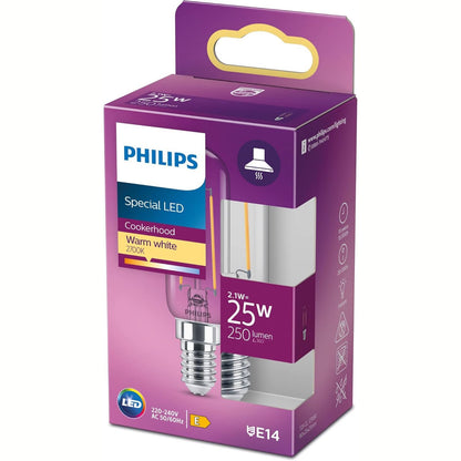 207152 - PHILIPS Llambë Frigoriferi LED Classic, E14, T25L, 25W, Forma Llambë, Material Transparent, Ngjyrë e Bardhë e Ngrohtë