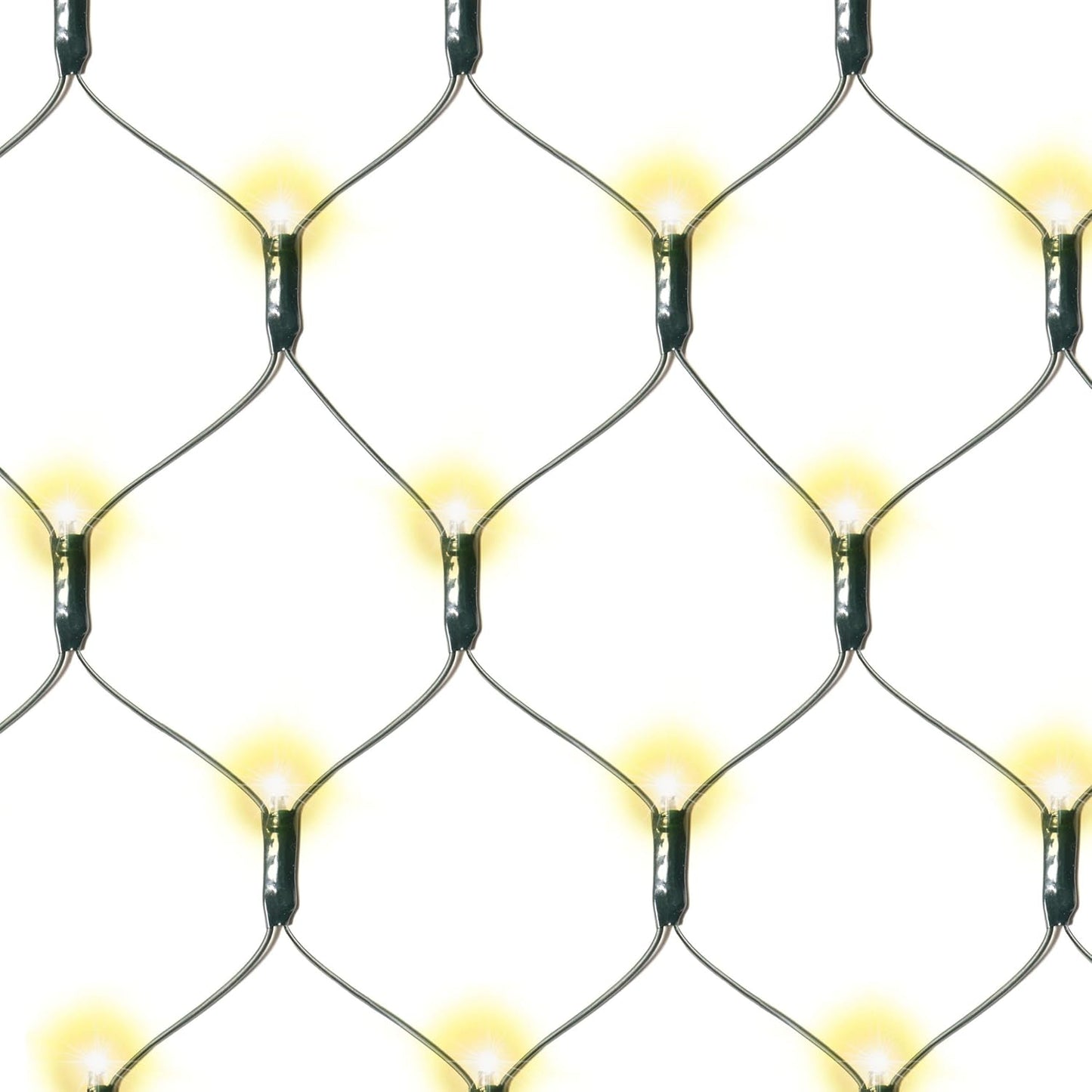 185754 - NIPACH GMBH Rrjet dritash LED 160 ndriçime, 2x2m, E bardhë e ngrohtë, me bateri dhe kohëmatës, për dekorim Krishtlindjesh dhe festash, Ndriçim pavijoni dhe përde dritash jashtë.