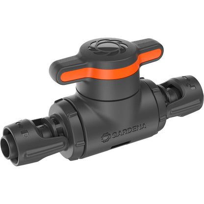 322674 - GARDENA Valvula rregulluese dhe mbyllëse Micro-Drip-System 13 mm (1/2 inç): Mbyllje e thjeshtë e tubave dhe rregullim i pandryshueshëm i rrjedhës së ujit, aksesor për shtrimin dhe tubacionet me pika (13207-20)
