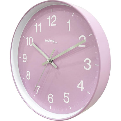 257640 - TECHNOLINE Orë muri analoge WT7530, 25 cm, tik-tak i heshtur, rozë/e bardhë