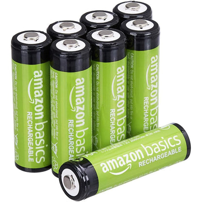 267046 - BATERI TË RIKARIKUESHME AA NIMH AMAZON BASICS ME 8 BATERI, 2000 MAH, 1.2 V, TË RIKARIKUESHME 1000, TË PARAKARIKUARA