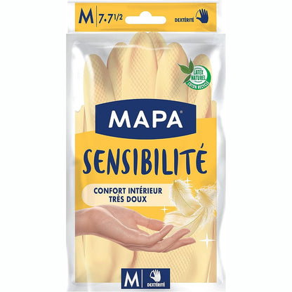 301458 - MAPA Doreza Shtëpiake Lateksi me Rreshtim Pambuku dhe Mëndafshi, Madhësia M, Pako me 3, Komoditet i Lartë dhe Ekstra i Butë