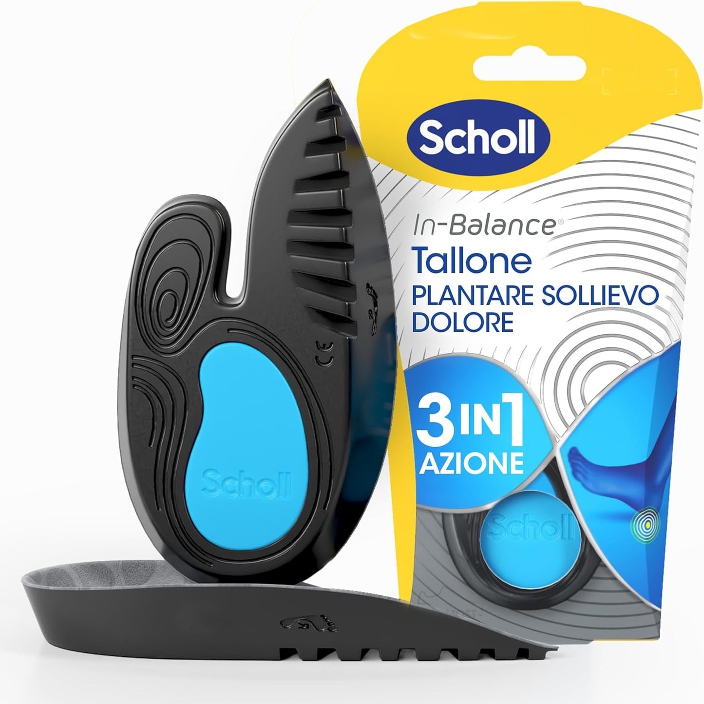 271799 - SCHOLL In-Balance Shtroja për Qetësimin e Dhimbjeve të Thembrave, ortopedike, madhësia M (40-42), 1 palë