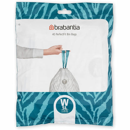 248860 - BRABANTIA Müllbeutel, e bardhë, 40 çanta