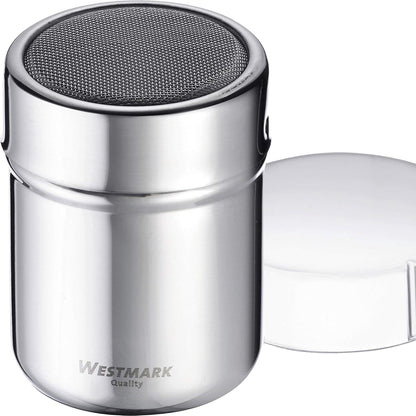 216252 - WESTMARK Enë për sheqer pluhur me kapak freskie, Kapaciteti: 80–100 g, Plastikë/Çelik inox