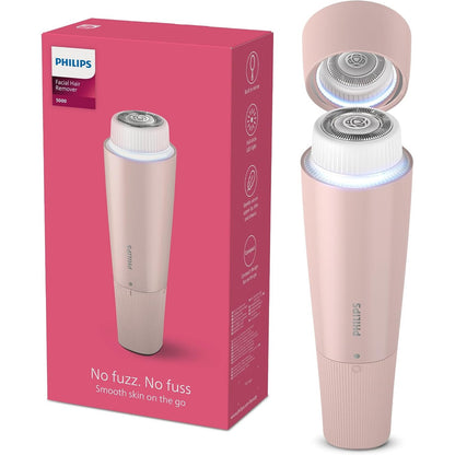 275351 - PHILIPS Epilator fytyre Series 5000, epilator individual për gra, pa tel, kompakt, me kokë hipoalergjike, heqje e butë dhe e shpejtë e qimeve të fytyrës, modeli BRR454/00.