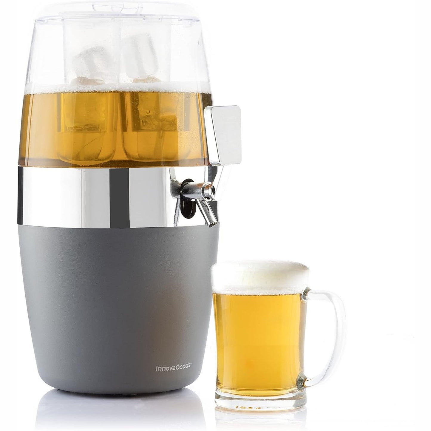 221472 - INNOVAGOODS Dispensues Birre 4L, Gri, 22x41.7x26.5cm, Transparent