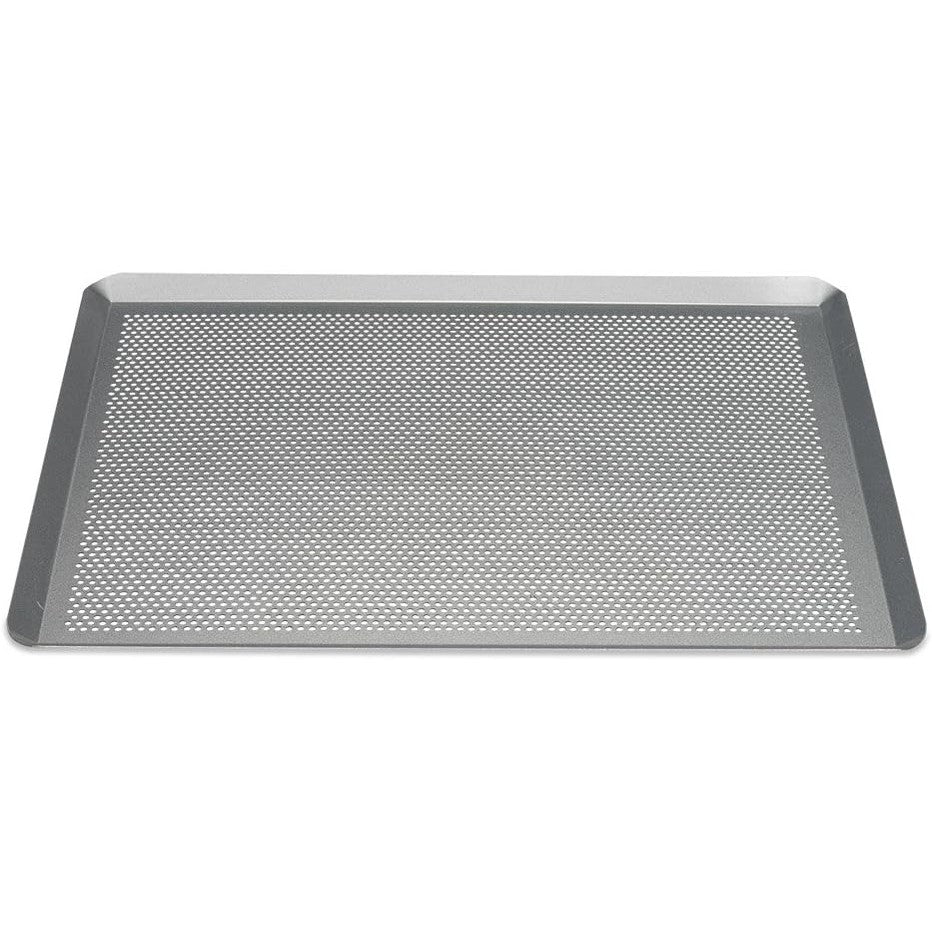 247708 - PATISSE 03640 – Tepsi pjekjeje e shpuar me skaje të ngritura, Sipërfaqe argjendi, Çelik i veshur, Gri argjendi, 40x30cm