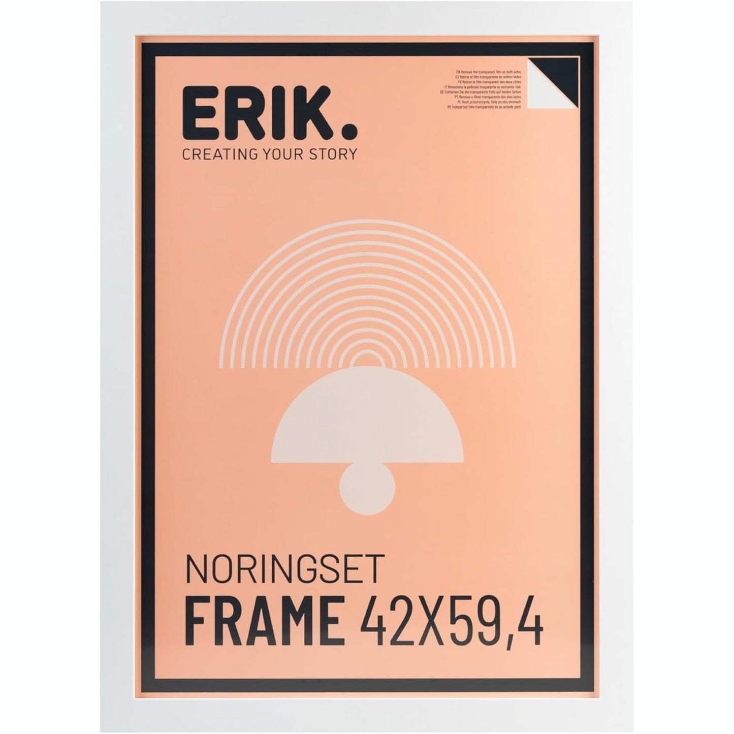187748 - GRUPO ERIK - Kornizë druri MDF në ngjyrë të bardhë, A2 42x59.4cm | Kornizë për poster