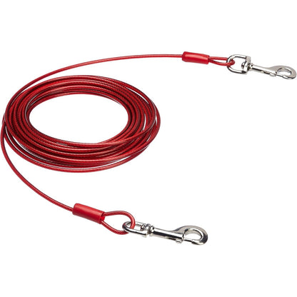 229089 - AMAZON BASICS Kabllo zinxhiri për qen - deri në 56 kg - e kuqe - 9.1 m