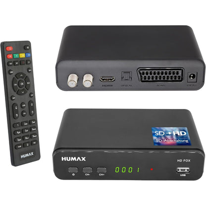 308820 - HUMAX Marrës Satelitor Dixhital HD Fox HD, HDTV 1080P, 12V, HDMI, SCART, DVB-S/S2 PVR i gatshëm