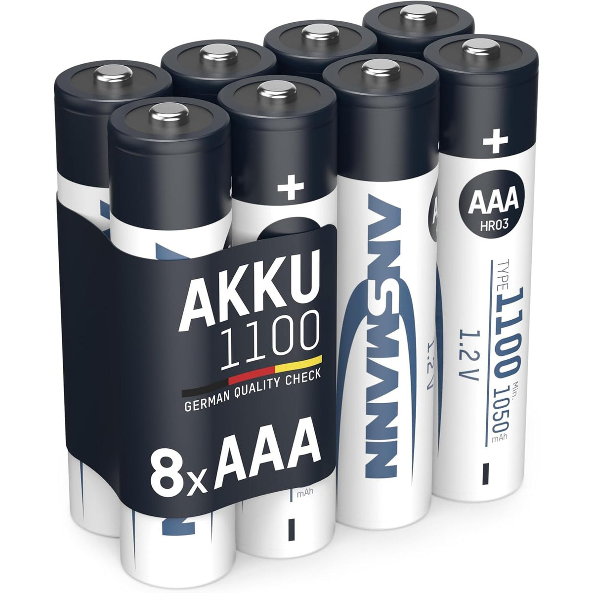 299675 - ANSMANN Bateri mikro të rikarikueshme AAA, pako me 8, 1050 mAh, 1.2V Ni-MH