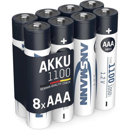 299675 - ANSMANN Bateri mikro të rikarikueshme AAA, pako me 8, 1050 mAh, 1.2V Ni-MH