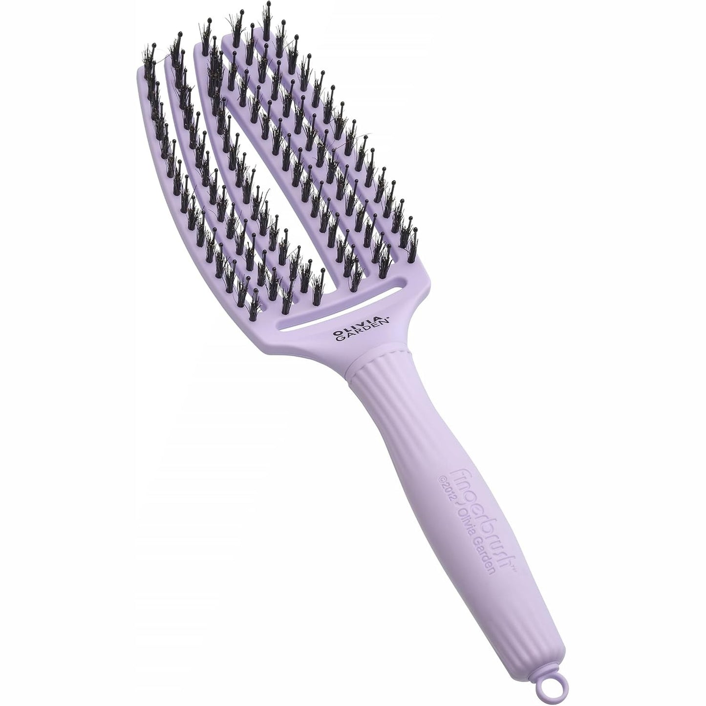 316705 - OLIVIA GARDEN Iconic Furçë për Fingerbrush - Mesatare - Ngjyrë Livandoje - Qime Derri të Egër dhe Najlon