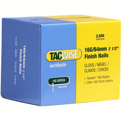314550 - TACWISE Gozhda për përfundim të galvanizuara 0301 16G / 64 mm, pako me 50 copë