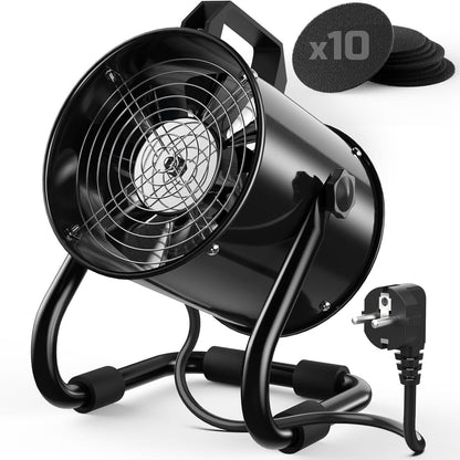 162361 - MTUTU Aspirator Kuzhine Portativ 40W, Kapacitet 600m³/h, Ventilator Ajri Alumini, me 10 Filtra Karboni Aktiv, I Rregullueshëm 120°, Zhurmë e Ulët, për Ventilim me Qarkullim Ajri të Brendshëm, RV