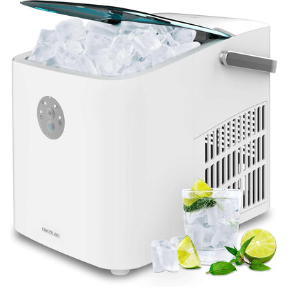 292325 - CECOTEC Makinë akulli me dritare, 1200 GB, 120W, kapacitet prodhimi ditor 12 kg, kube akulli në 6-8 minuta, 2 madhësi kubi, kontroll i thjeshtë