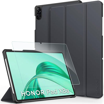 190085 - CACOE Mbrojtëse për Tablet Honor Pad X8a 11 inç 2024, Xham i Temperuar, Me Funksion Mbështetës, e Zezë