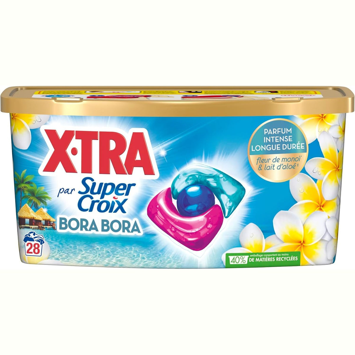 318192 - XTRA nga Super Croix Bora Bora Kapsula për Larje - Detergjent Aromatik - 28 Njësi