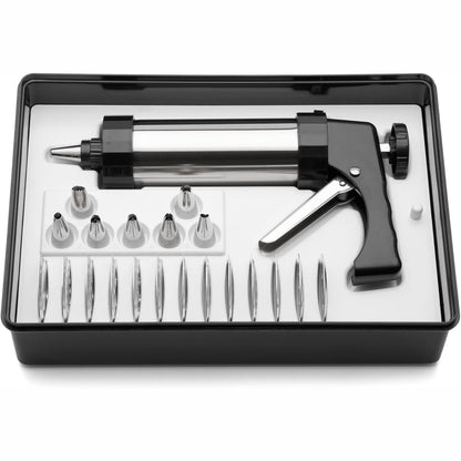 199487 - WEIS Set prese për brumë të hollë me 13 disqe dhe 8 gryka, Materjal: Çelik Inox, Argjend, Dimensionet: 25x10.60x6.40 cm, Pesha: 19500g