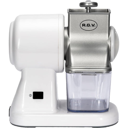 140508 - RGV Robusta Junior, Rende Elektrike 150W për Djathë me Rul Çeliku Inox dhe Gropë Alumini, Enë e Lëvizshme me Kapak për Ruajtjen e Freskisë