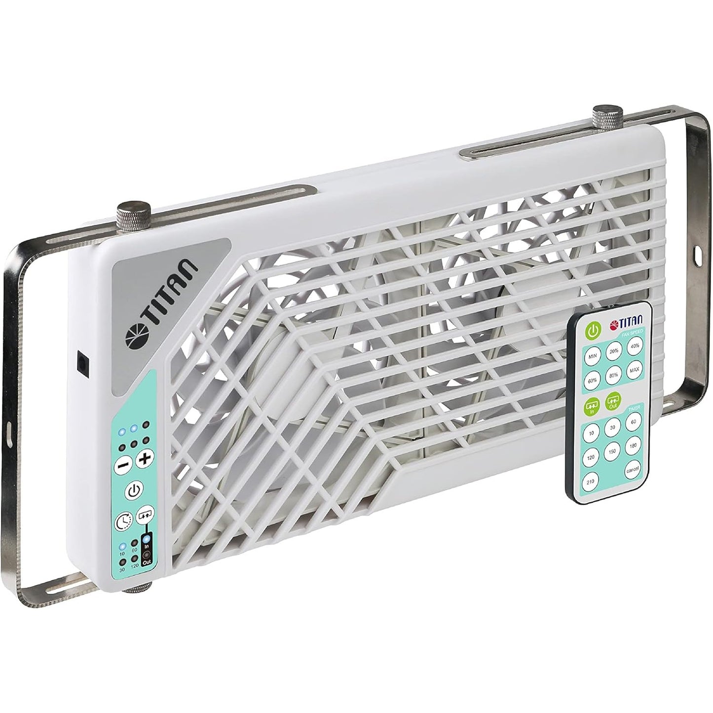255048 - TITAN Ventilator çatie, 12V DC, 140 mm, i dyfishtë, i kthyeshëm, kontroll pa tel