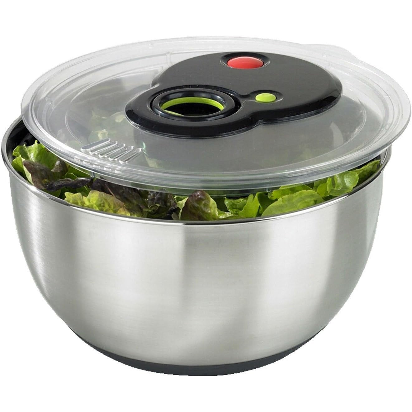 255427 - EMSA Enë për rrotullim sallate Turboline 4.5 L, Tas çeliku inox, Buton Turbo, Mund të lahet në lavastovilje