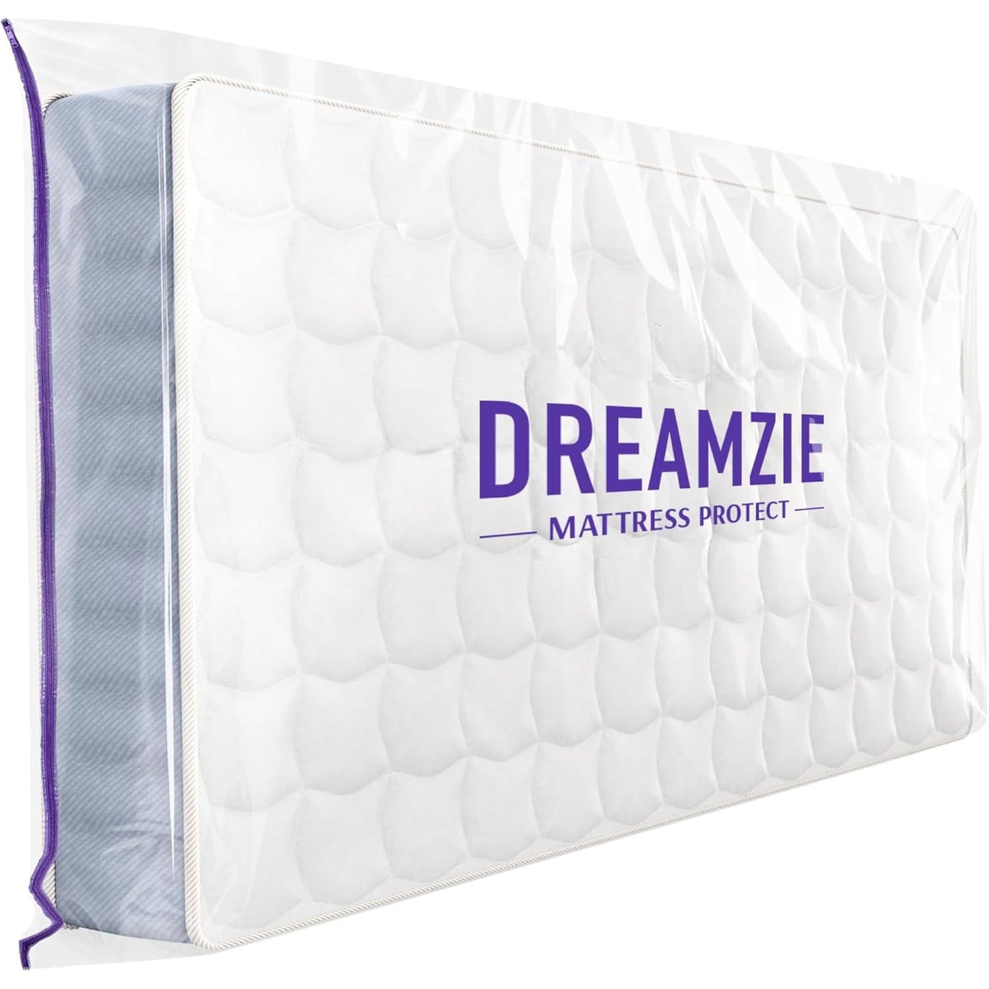 222745 - DREAMZIE Mbrojtëse Dyshekësh për Lëvizje dhe Ruajtje me Zinxhir (30 cm e Trashë) në Plastikë, Mbulesë Dyshekësh 160x200 cm