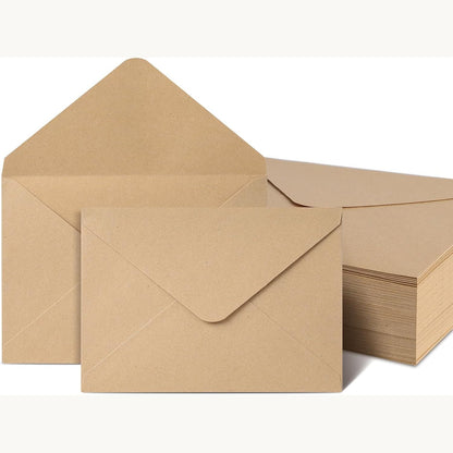 295398 - AiQlnu Zarfa me 50 copë, 120 g/m², letre kraft klasike 12.5x17.5CM, me majë, ideale për kartolina, foto, ftesa