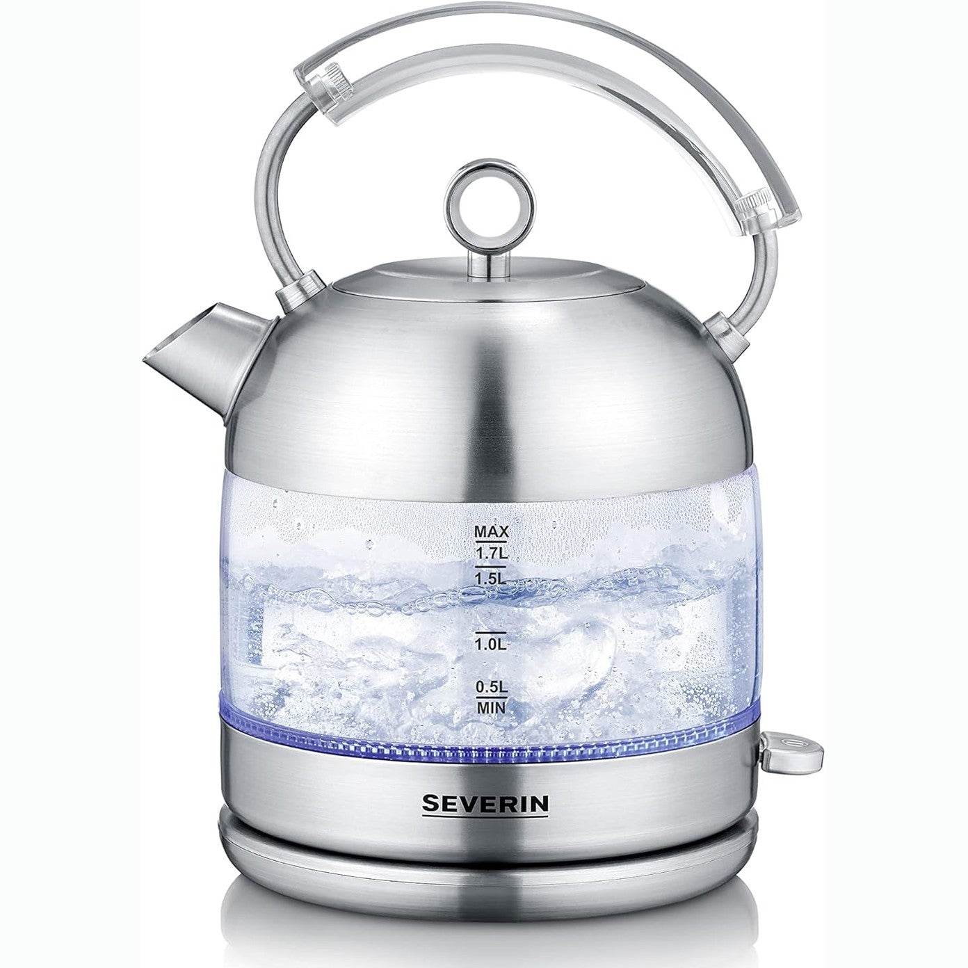 162391 - SEVERIN - Çajnik Retro prej Qelqi dhe Çeliku Inox, Fuqia 2400 W, Kapaciteti 1.7 l, Modeli WK 3459