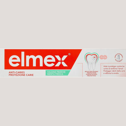 308374 - ELMEX Pastë dhëmbësh kundër kariesit dhe frymëmarrje të freskët, me aromë menteje, 75 ml