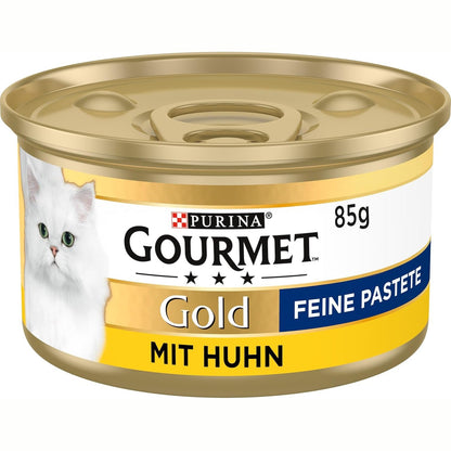 216560 - Gourmet Gold Ushqim i lagësht për mace Fine Pate me mish pule, 12 x 85g