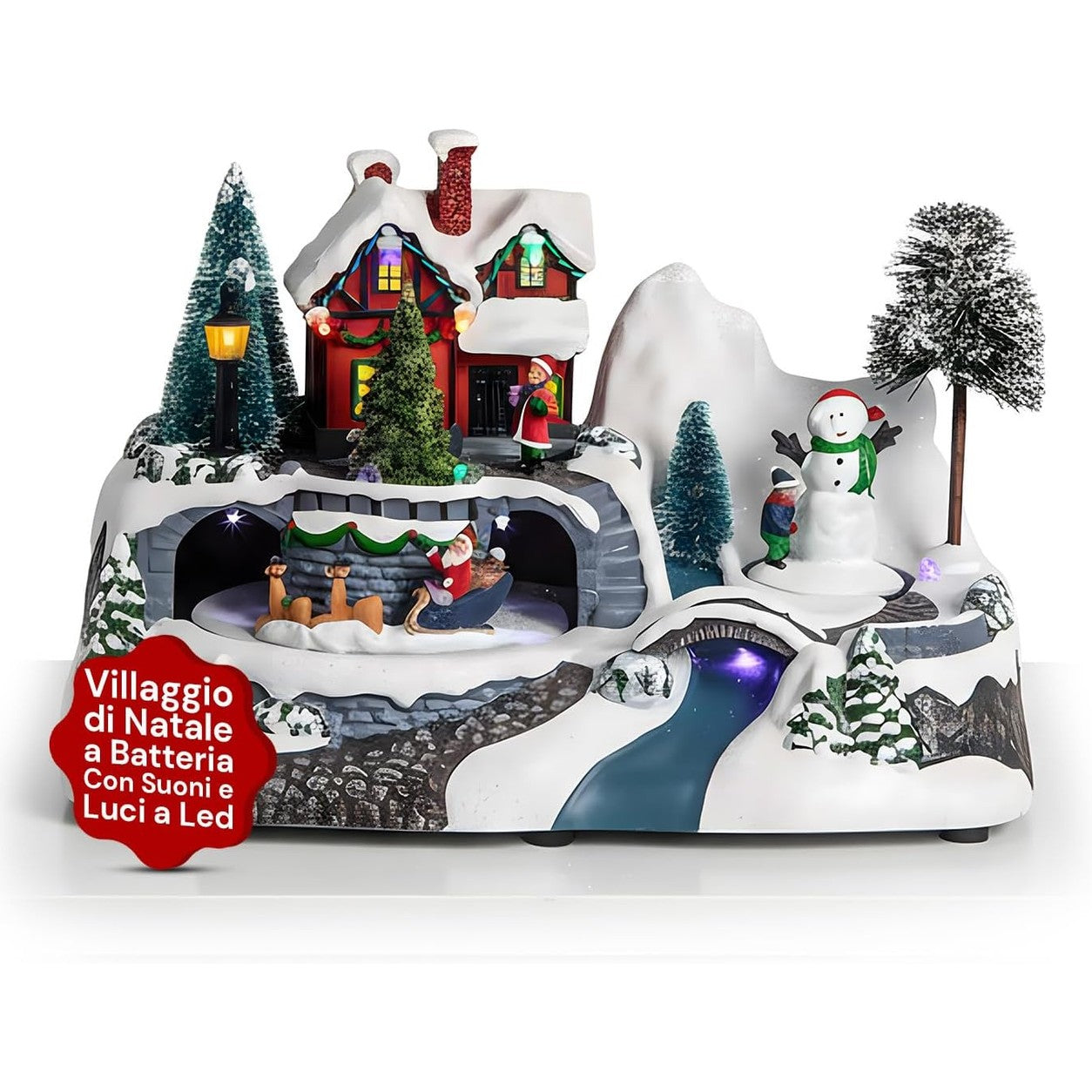 183544 - AVILIA Fshati Muzikor i Krishtlindjeve me Lëvizje dhe Drita, Dekorime Krishtlindjesh me Drita Vezulluese dhe Melodië Magjepsëse