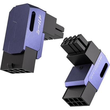 274524 - EZDIY-FAB Adaptues energjie GPU PCIe me 8 kunja, lidhës 90 gradë, dizajn alumini, për kartë grafike standarde - pako me 2 pjesë
