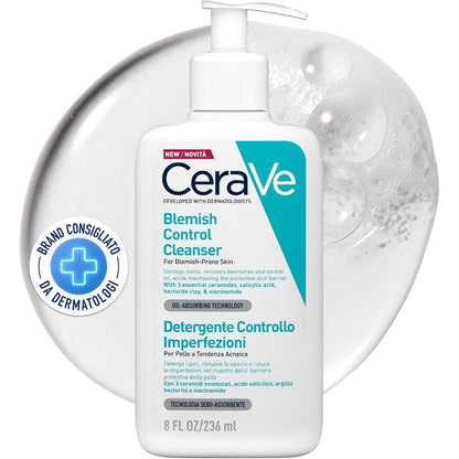 317484 - CERAVE Xhel Pastrues për Kontrollin e Njollave, 236ml, me Acid Salicilik, për Lëkurë të Prirur ndaj Akneve