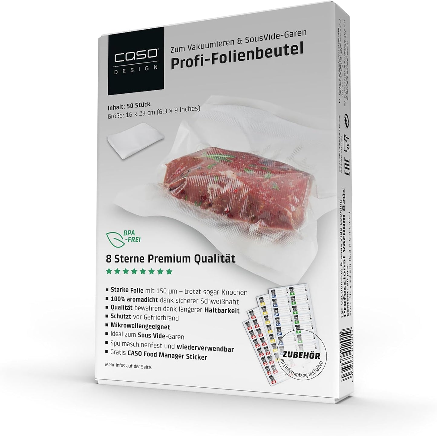 163033 - CASO Qese Vakumi 1201, 16 x 23 cm, Pako me 50 Copë