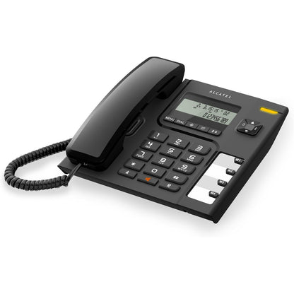 320089 - ALCATEL T56 Telefon fiks me kabllo, Ekran dixhital, Funksion pa duar, Regjistri i thirrjeve, Butoni i rithirrjes, 4 butona të thirrjes së shpejtë, I zi