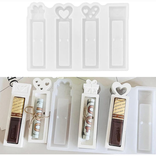 198791 - FORMA SILIKONI Për Dhuratat e Pashkëve nga PARASH, Set Prej 4 Copë, Forma Lepuri dhe Çokollatë, Për Përdorim me Gips