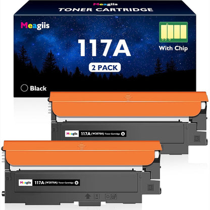 305411 - MEAGIIS Toner i Zi 117A W2070A i Përputhshëm me Tonerin HP 117A (2 të Zi)