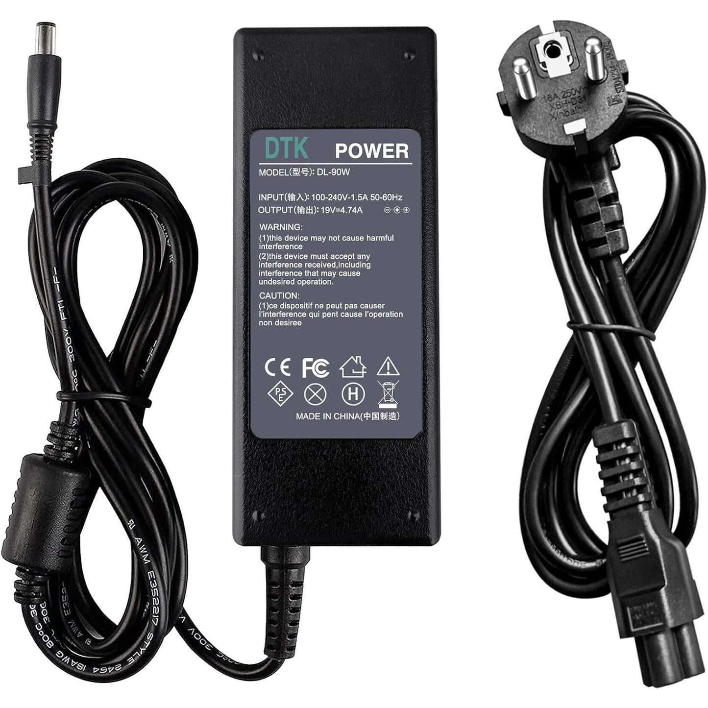 273427 - DTK Furnizim me energji për laptop 19V 4.74A 90W, lidhësi 7.4 x 5.0 mm