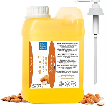 290110 - VAJ BAJAMESH Premium 100% Natyral i Shtypur në të Ftohtë, 1000ml - Vaj Shtatzënie, Vaj Kundër Strijave, Kujdes për Bebet