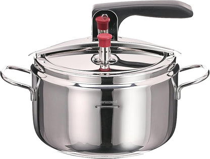 255240 - TENXHERE ME PRESION ø 22 cm - 5lt, ÇELIK INOX 18/10, ME KYÇ LEVE, E PËRSHTATSHME PËR TË GJITHA SOBAT, PËRFSHIRË EDHE ATO ME INDUKSION, PRODHUAR NË ITALI, LINJA BAZË