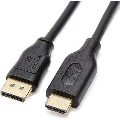 269049 - KABLLO AMAZONBASICS DisplayPort në HDMI, 4.5 m, lidhës të veshur me ar, e zezë