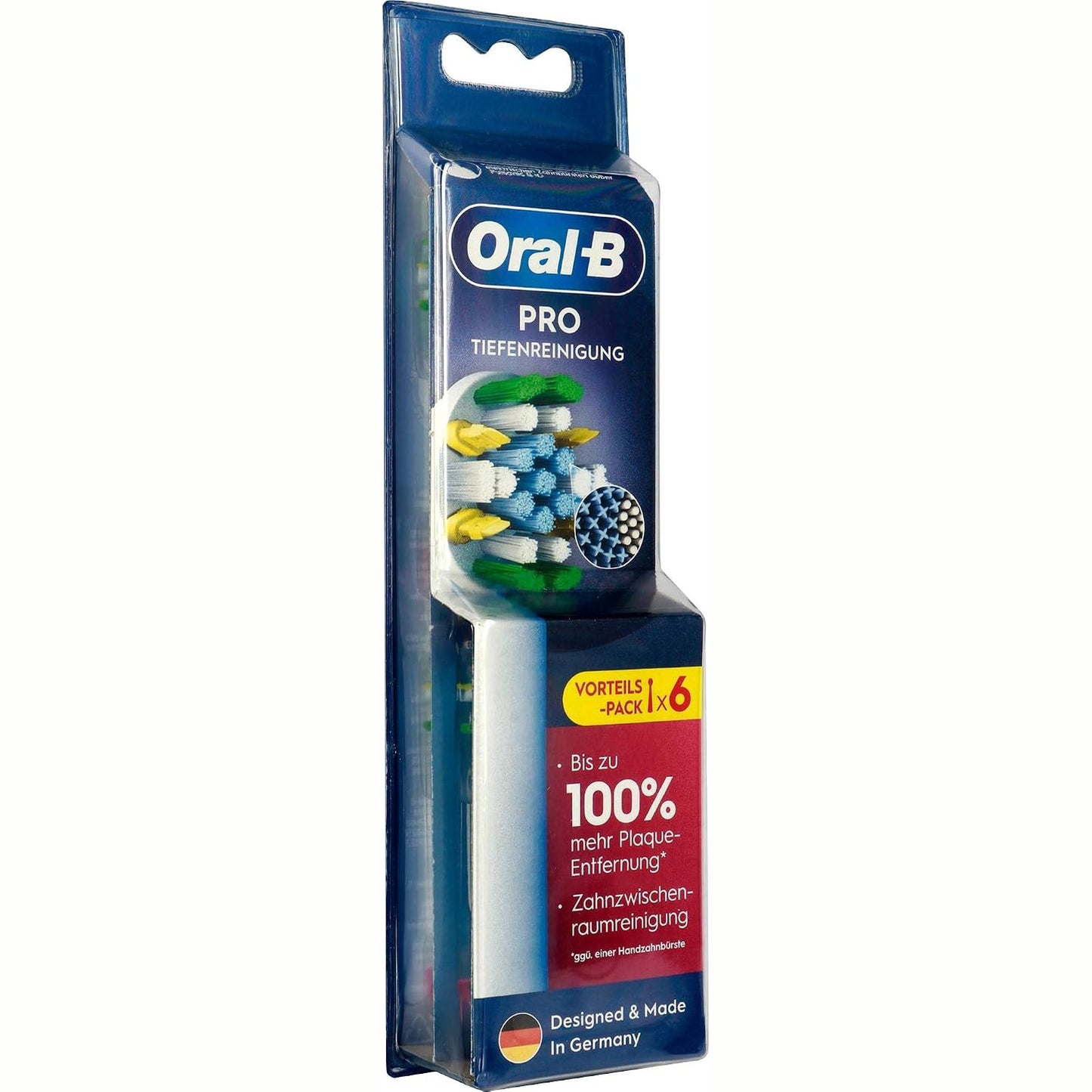 316967 - Oral-B Pro Deep Clean – Koka Furçash Zëvendësuese ORIGJINALE për Furça Dhëmbësh Elektrike – 6 copë