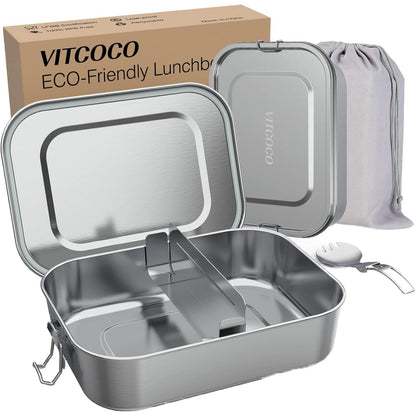 224449 - KUTIA E DREKËS VITCOCO, BENTO ÇELIK INOX, KAPACITET 1400 ML, PA BPA, PËR PIKNIKË, SHKOLLË, PUNË
