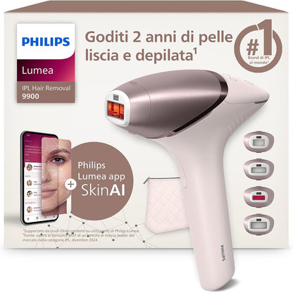 274806 - PHILIPS Lumea IPL 9900 Seria - Pajisje IPL për heqjen e qimeve, deri në 2 vjet lëkurë të lëmuar, 4 aksesorë për trup dhe fytyrë, pa tel