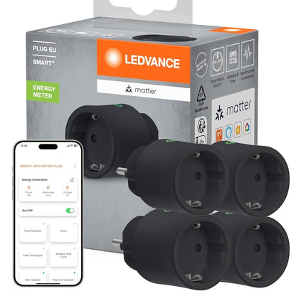 196569 - LEDVANCE - SMART+ MATTER Prizë e Jashtme e Kontrollueshme me WiFi, Konsum Energjie Kontrollues, Pako me 1, E pajtueshme me Alexa, Google Home dhe Apple
