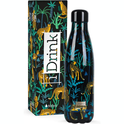 293784 - I-DRINK Shishe Termike çeliku me Dy Mure 500ml, e Dekoruar, Jaguar