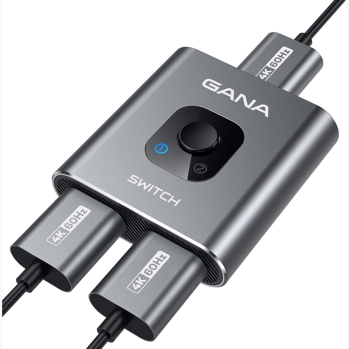 269305 - Ndarës HDMI GANA, Ndërrues HDMI 4K 2 në 1 Dalje, Ndërrues alumini